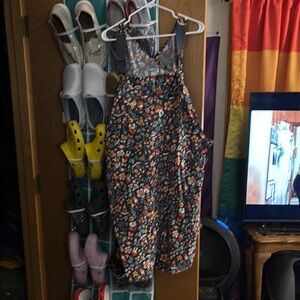 Floral Patterned Overalls